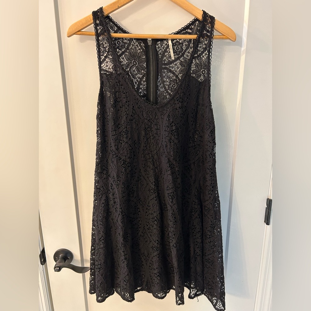 Free People Black Lace Dress